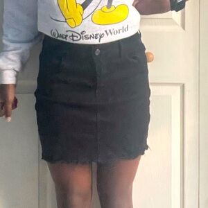 Black mini skirt